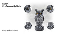 Standing Owl Statue Simulated Long-Eared Owl Ornament Realistic Design