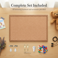 Wooden Frame Cork Board Display for Plush Toys, Ornaments, and Small Items