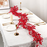 Artificial Christmas Pine Vine with Red Berries, 72-Head, Plastic