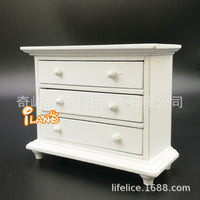 1:12 Scale Dollhouse Mini Wooden Bedroom Furniture Set for BJD Dollhouse Children's Room