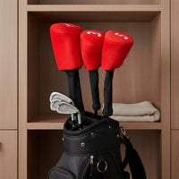 3 Pieces Sport Wood Headcover Set Embroidered Pattern Soft Sport Headcovers Numbered Club Head Protectors Wear-Resistant
