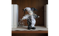 Handmade Ceramic Clown Doll Bright Colors Doll Poseable Adjustable Clown Figure for Collectors