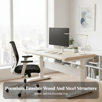 Electric Standing Desk Ergonomic Design Height Adjustable Desk Memory Presets Adjustable Height Workstation for Students, Remote Workers, Study Room