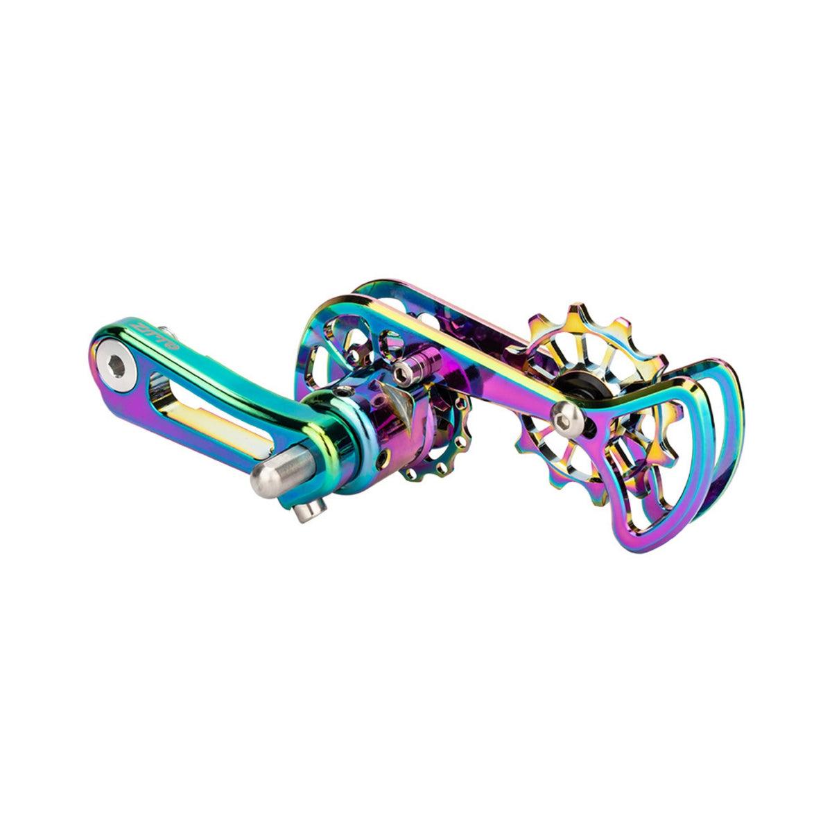 Cycle Chain Tensioner with Two Pulley Wheels CNC-Machined Single-Speed Chain Tensioner Aluminum Alloy for Riders Jump, Downhill