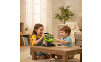 Portable Toy Steering Wheel with Strap Tactile Simulated Driving Controller Interactive Driving Controller with Base Hands-on for Playroom