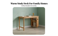 Desk and Hutch Set sturdy Wood Study Table Integrated shelving unit Easy to Clean for Home