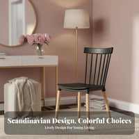 Spindle Back Chair Nordic Aesthetic Seating Furniture Long-Lasting Construction