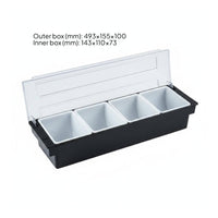 Divided Condiment Container with Lid 5 Compartment Food Tray Preservation