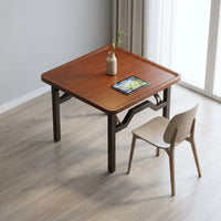 Carbon-Steel Frame Folding Square Game Table 18 Mm Thick Top Folding Game Table Rounded Edges Home Furniture Walnut Finish