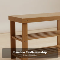 2-Tier Entryway Seat two-wayFunction Design 2-Tier Shoe Changing Seat Space-Saving