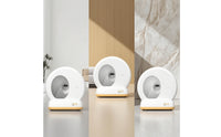 Enclosed Self-Cleaning Cat Litter Box Washable Automatic Cat Litter Box Hygienic Sealed for Cats, Indoor, Apartments