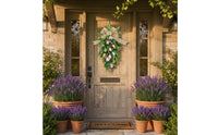 Artificial Blossom Wreath Family Appreciation Day Gift Blossom Door Swag Vintage Homestead Style House Decoration for Porch