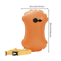 Double Inflatable Chamber Inflatable Swim Buoy Storage Compartment Swimming Tow Buoyancy Device Adjustable Waist Belt Exposed Water Tow Buoyancy Device Easy Inflation for Triathletes, Triathlon Training