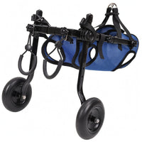 Dog Wheelchair Blue Mesh Dog Mobility Wheelchair Two Wheels for Dogs
