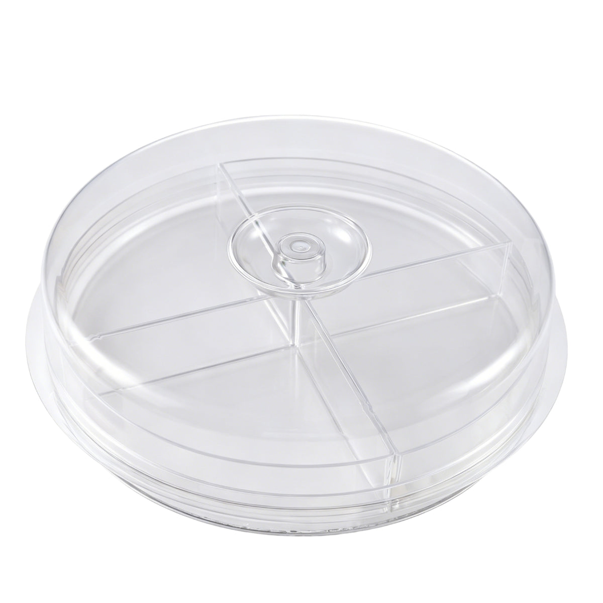 Fitted Lid Acrylic Candy Box Shallow Round Candy Box