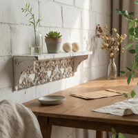 Wall Shelf with Scrollwork Vintage Carved Wall Shelf Easy to Install Display for Living Room