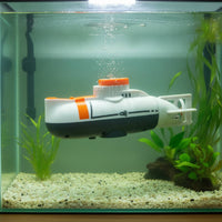 6-Channel Mini RC Underwater Vessel Waterproof Wireless Control Underwater Vessel Rechargeable Underwater for Bathtub
