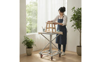 Spray Painting Turntable Mobile Rotating Spray Table Paint Rack with Wheels for Woodworkers