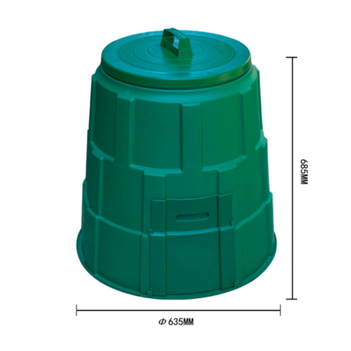 Outdoor Compost Bin with Lid Lidded Compost Bin Tapered Composter Compact for Homeowners