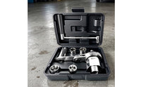 Lug Wrench with Storage Case Compact Lug Nut Removal Tool Portable Ratcheting Wrench with Case for Vehicle Owners, Drivers, Roadside Emergency, Garage