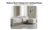 Drawer Nightstand Modern Aesthetic Rotating 2-Drawer End Table for Bedroom