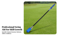 Textured Handle Golf Swing Practice Aid Stick Foam-Covered Retractable Golf Swing Practice Aid Metal Connector Practice Gear Long Shaft