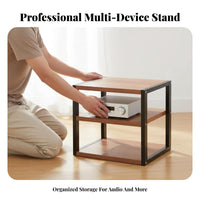 Stable and Sturdy Amplifier Stand Thickened Shelves Desktop Amplifier Rack Heavy Duty Audio Component Rack Large Capacity for Home Theater Enthusiasts, Audiophiles, Studio, Living Room