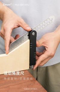 Adjustable Angle Ruler Woodworking Tool for Marking, Measuring, Metric and Imperial, Adjustable, DIY Dovetail, Ganwei