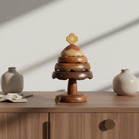 Wooden Tree Coaster Set Top Decorative Wooden Cup Mat Set Good Luck Charm Kitchenware for Home Bar