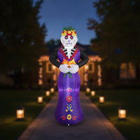 Inflate Inflatable Skeleton Bride Para Exterior Inflatable Skull Figure Tall Calavera Inflable Decorativo for Yard, Lawn, Garden, Patio