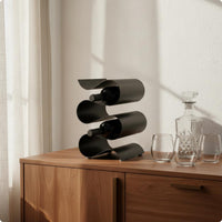 S-Shaped Wine Rack Sculptural Display Stand Space Saving