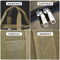 Large Capacity Canvas Travel Bag with Letter Pattern