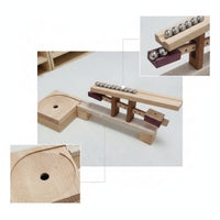 Wooden Marble Run Marble Run with Spiral Board Educational Learning Game for Playroom, Preschool