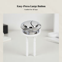 Classic Toilet Tank Flush Button, Universal Coil, Press Lever Material