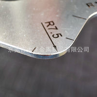 皮具切割角尺刻度线直尺工具尺R定规不锈钢圆尺圆弧尺子角度尺