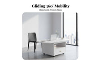 Foldable Design Expandable Rolling Storage Table Folding Living Room Furniture Space-Saving Multi-Functional for Small Apartment Dwellers, Homeowners, Families, Balcony, Bedroom, RV Camping, Office
