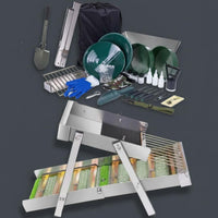 Lightweight Sluice Box Kit Easy Setup Aluminum Gold Sluice Foldable Design Portable Gold Prospecting Tool Beginner Friendly for Prospectors, Hobbyists, Beginners, River, Stream, Creek