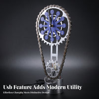 Steampunk Gear Clock Chain Frame Steampunk Clock USB Powered