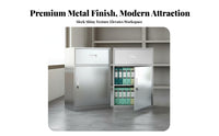 Lockable Stainless Steel Storage Cabinet Rust Proof Multi-Drawer Storage Cabinet Low Steel Drawer Unit Waterproof for Homeowners, Professionals, Students, Basement, Garage, Workshop, Laboratory
