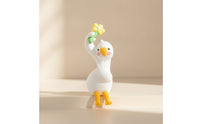 Cute Duck Figurine with Flower Adorable Dashboard Duck Mini Car Decor Miniature for Drivers