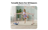 Folding Practice Barre Foldable Design Adjustable Dance Barre Anti-Slip Feet Freestanding Dance Bar for Dancers, Beginners, Home, Classroom, Gym