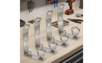 4 Pieces Stainless Steel Load Stop Brackets with Tie-down Rings Corrosion-Resistant Load Stop Bracket Rustproof Tie down Loop Long-Lasting for Contractors, Outdoor Enthusiasts, Roof Racks, Cargo Hauling, Road Trips
