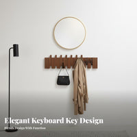 Retractable Keyboard Key Hanger Space-Saving Coat Rack sturdyDuty for Music Lovers