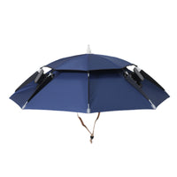 Handsunrestricted Umbrella Hat with Fan Cooling Solar Fan Hat Wide-Brim Breathable for Gardening