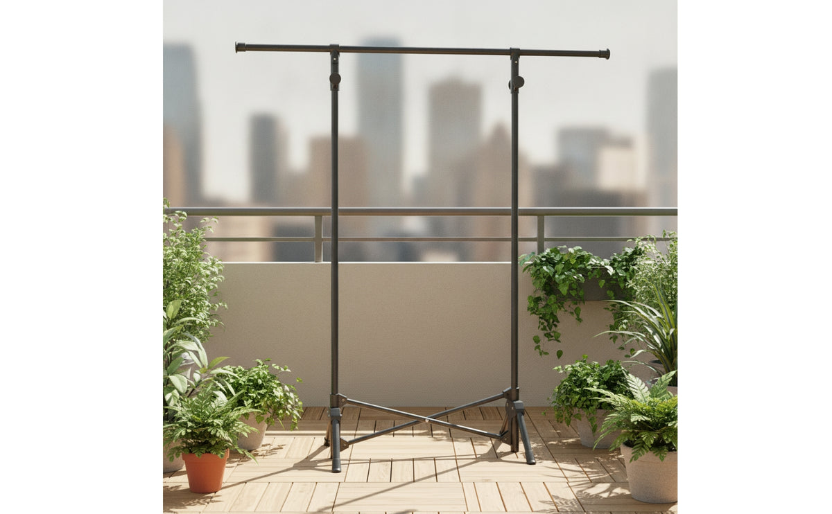 Collapsible Foldable Clothes Rack Freestanding Folding Garment Rack Compact Stable for Bedroom, Balcony