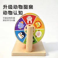 Montessori Wooden Educational Toy Set with Textile Drum and Coin Box for Kids