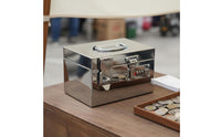Stainless Steel Money Box with Code Lock, Kids Coin Bank, Metal Handheld