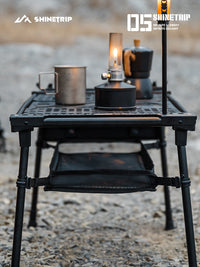 ShineTrip Outdoor Cube Table, Lightweight, Detachable Aluminum, Multi-functional Camping Table