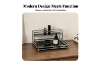 Acrylic Makeup Shelf Raised Edge Design Acrylic Cosmetic Shelf Space Saving Skincare Storage Rack for Dressing Table, Bedroom
