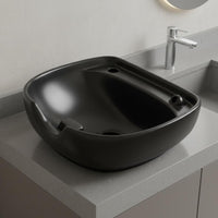 Ceramic Shampoo Bowl Easy to Clean Salon Shampoo Sink Sturdy and Stable Salon Apparatus for Hairdressers
